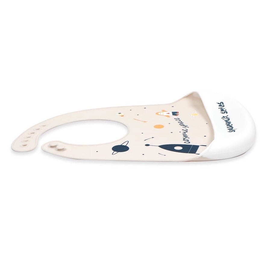 Spacecrafts Slilicone Baby Bib