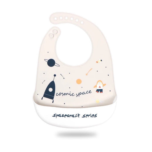 Spacecrafts Slilicone Baby Bib