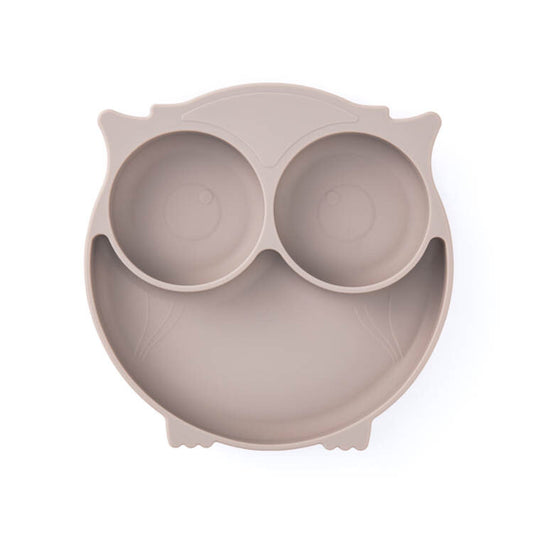 Owl Silicone Suction Plate - Grey